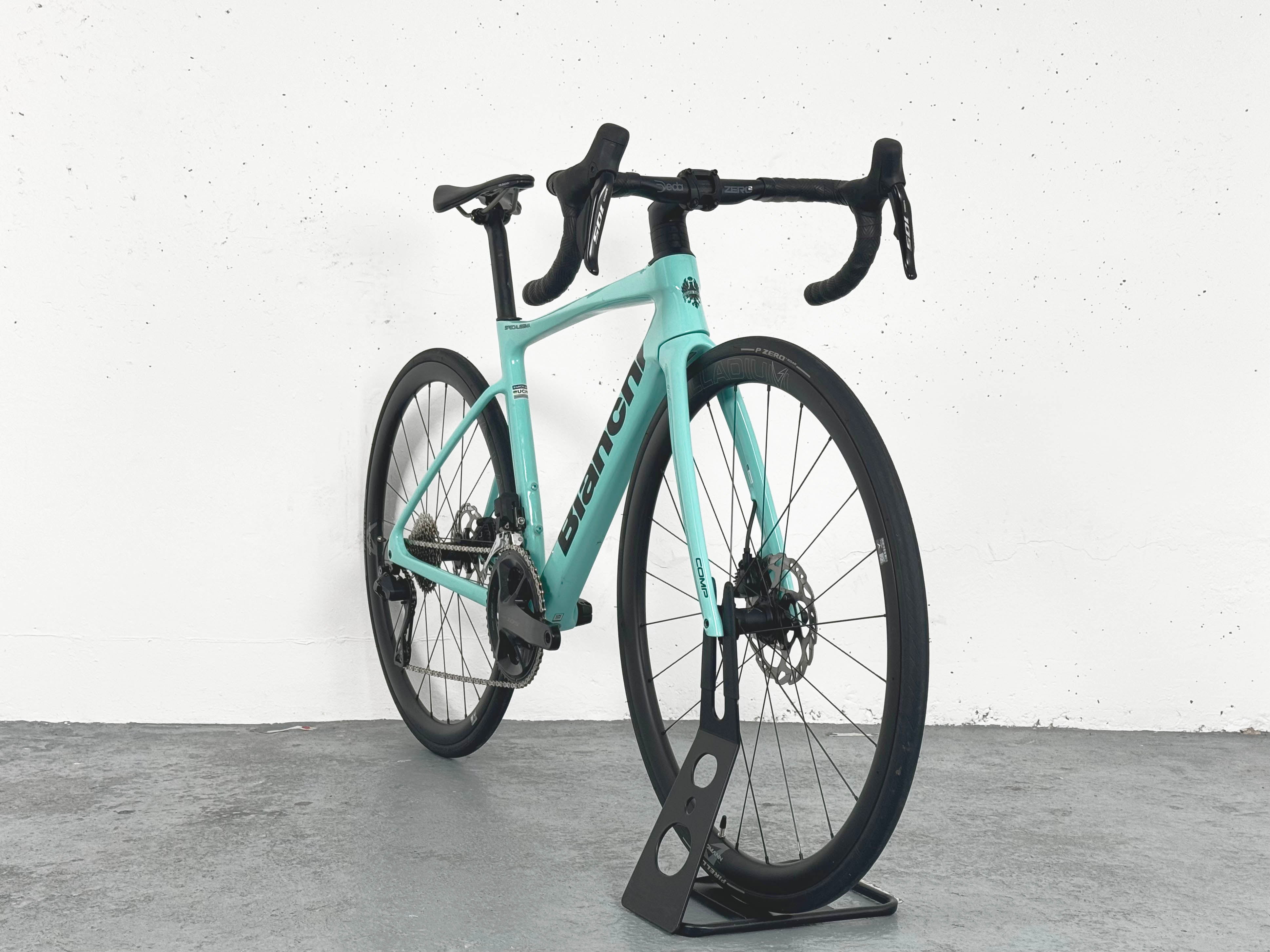 Bianchi Specialissima Shimano 105 di2 Taille 52 / Roues Carbon Velomann Palladium