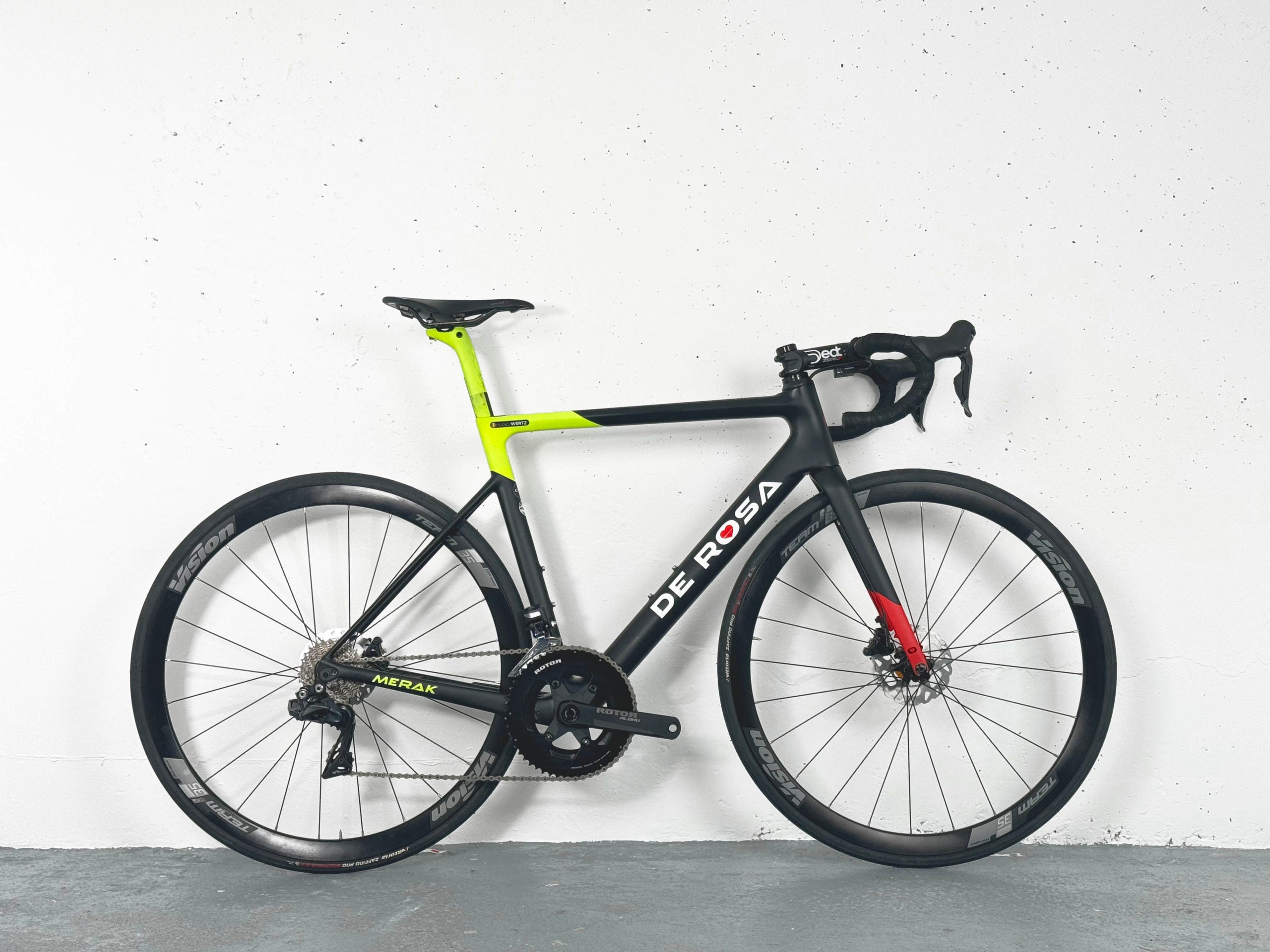 De Rosa Merak 50 Shimano Dura Ace/Ultegra Di2 Taille 54 / Roues Vision Team 35 Disc