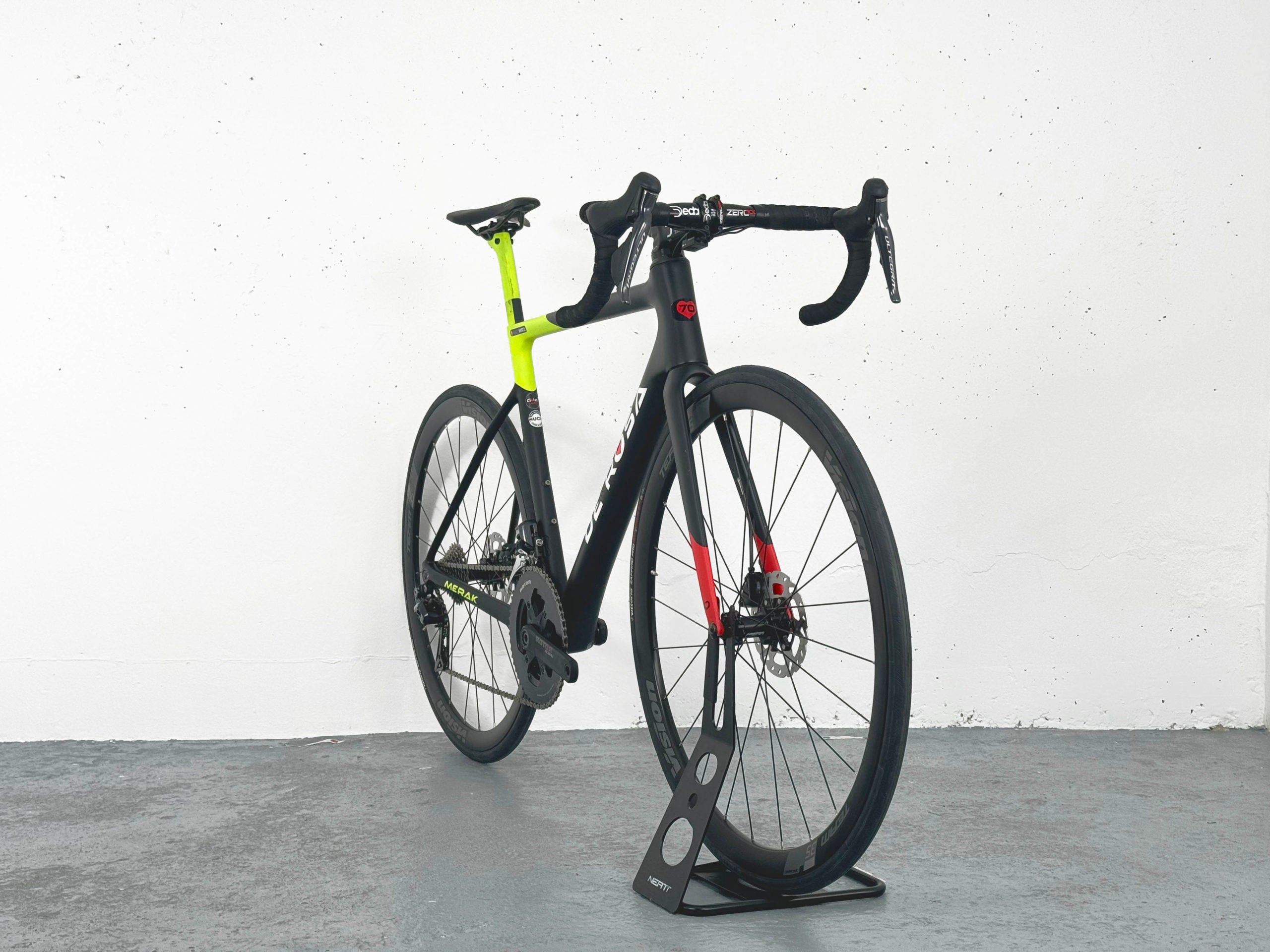 De Rosa Merak 50 Shimano Dura Ace/Ultegra Di2 Taille 54 / Roues Vision Team 35 Disc