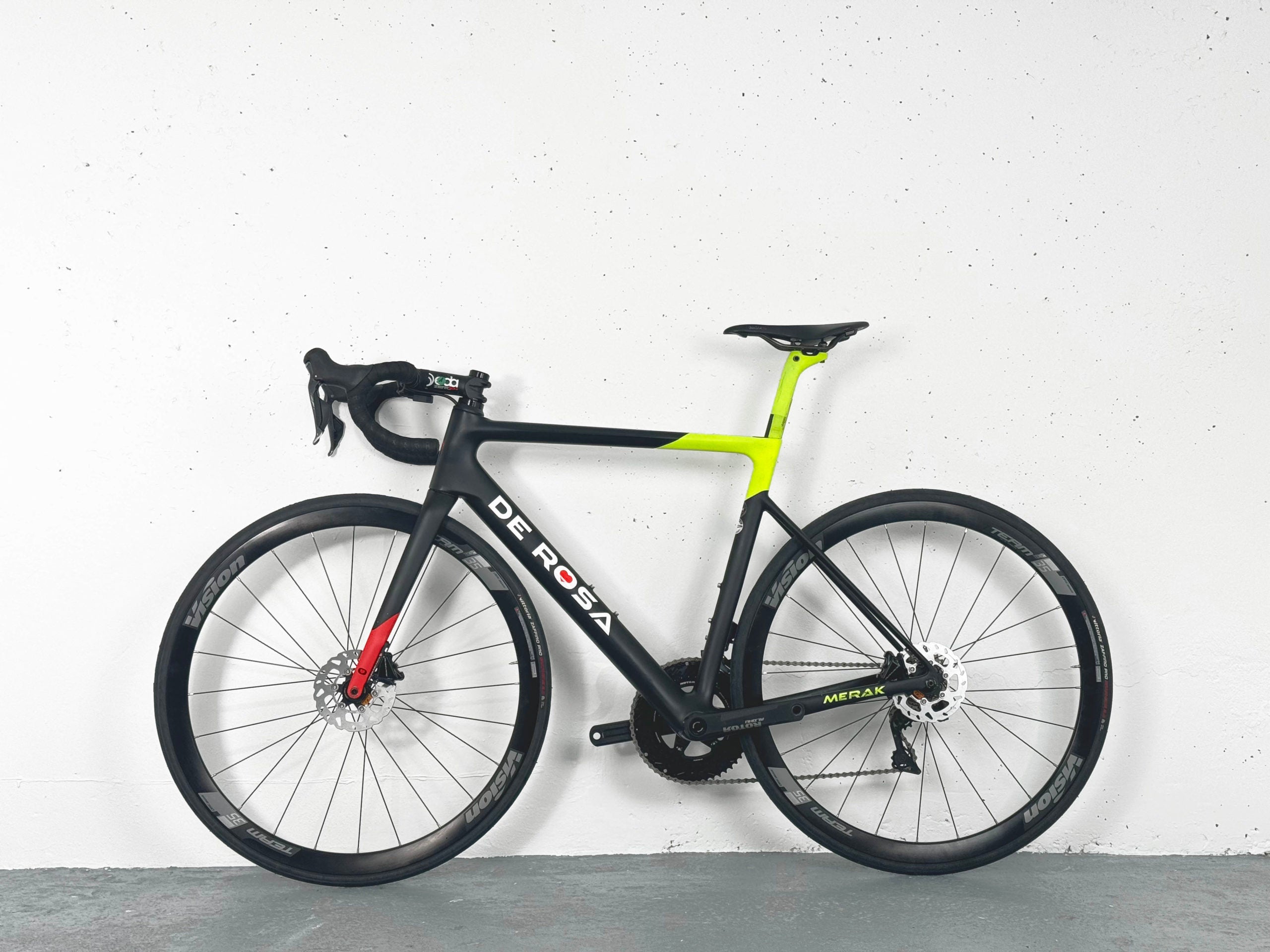 De Rosa Merak 50 Shimano Dura Ace/Ultegra Di2 Taille 54 / Roues Vision Team 35 Disc