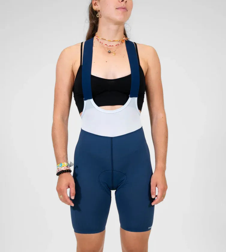 Cuissard court vélo femme bleu uni Triloop X Ciklet