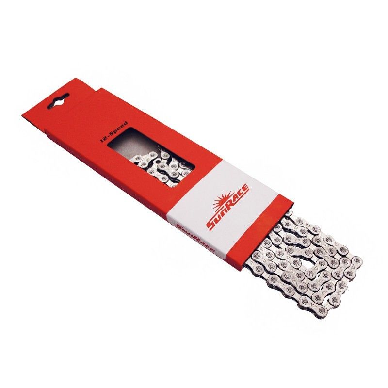 CHAÎNE SUNRACE CN12A 126 MAILLONS SHIMANO 12V ARGENT