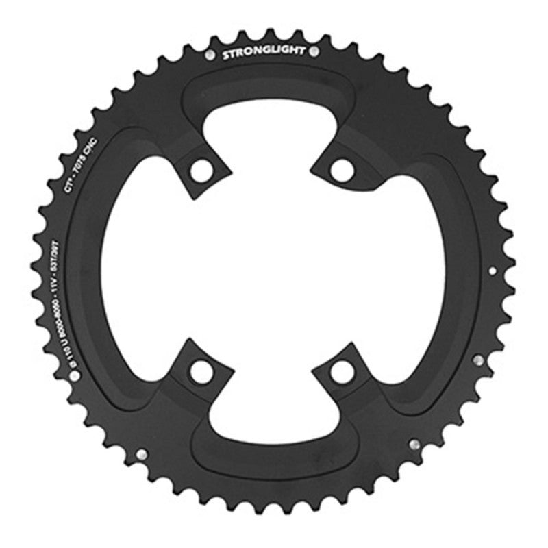PLATEAU ROUTE 4BRA D.110 POUR SHIMANO ULTEGRA R8000 / R8050 STRONGLIGHT 53DTS EXTERIEUR NOIR CT2 11V